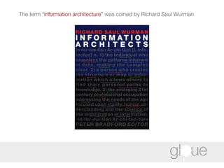 The term  “information architecture”  was coined by Richard Saul Wurman 
