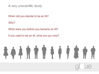 A very unscientific study When did you decide to be an IA? Why? What were you before you became an IA? If you used to be an IA, what are you now? 