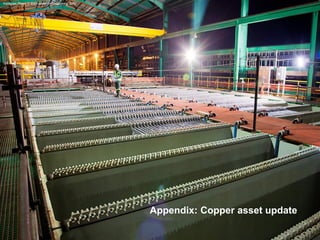 Appendix: Copper asset update 
Kantanga Phase V, EW3 under commissioning, DRC  