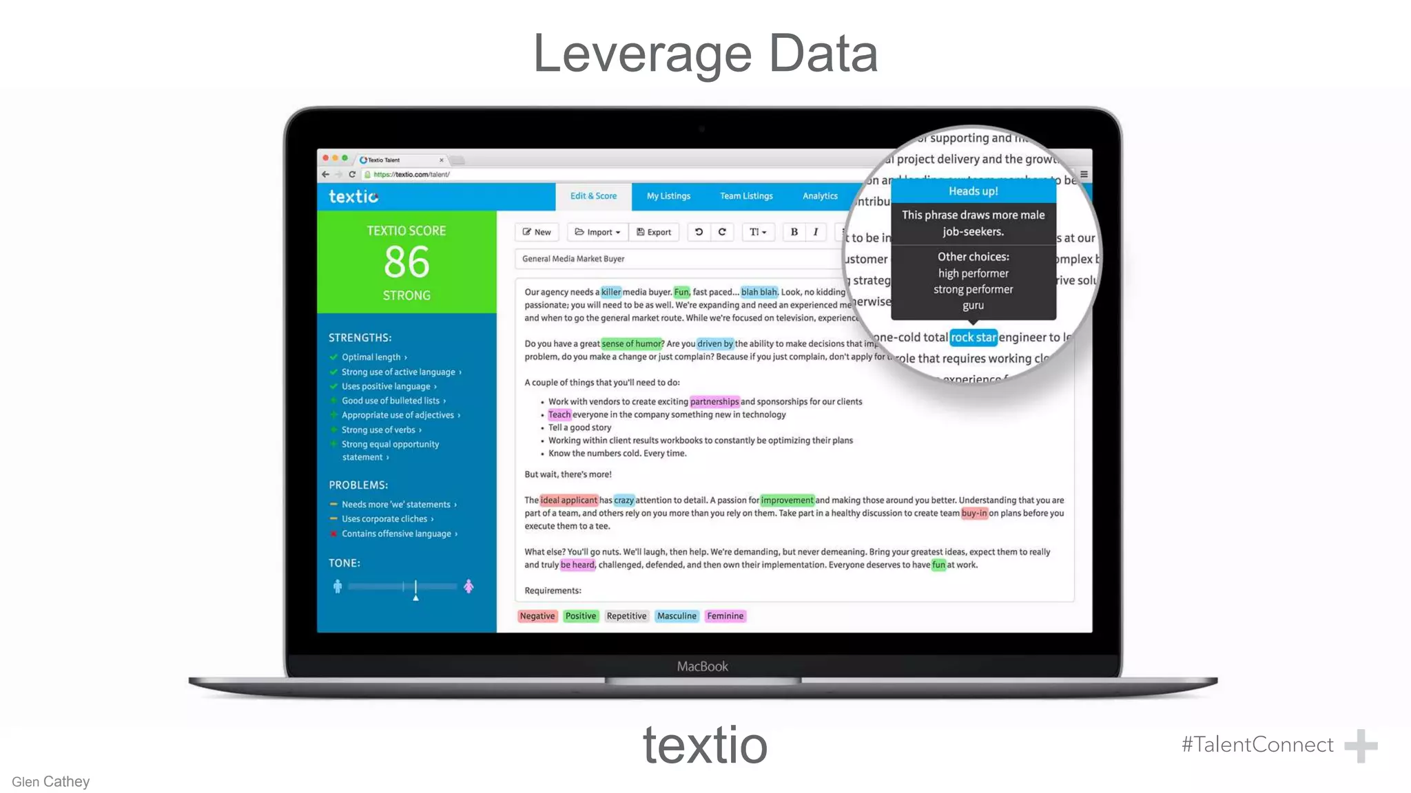 Leverage Data
textioGlen Cathey
 