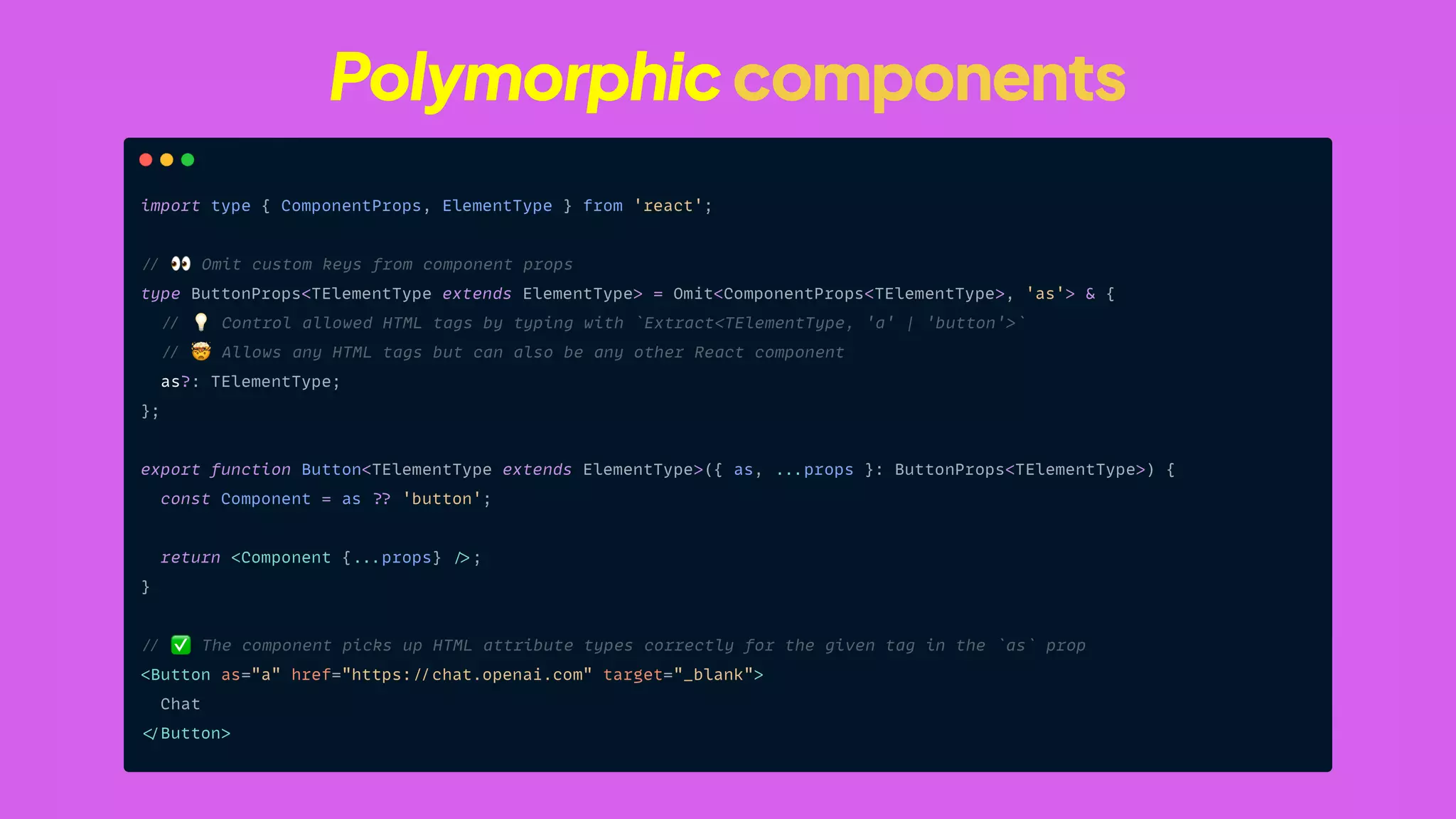 Polymorphiccomponents
 