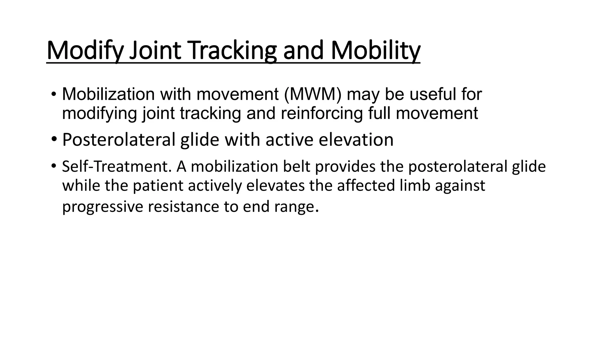 Glenohumeral Joint Hypomobility Management pptx