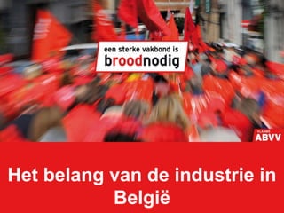 Het belang van de industrie in België 