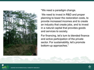 A personal take on forest landscapes restoration in Africa