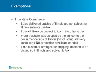 GLGA Illinois Sales Tax Webinar | PPT