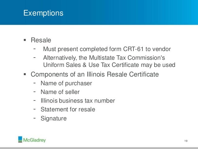 glga illinois sales tax webinar crt 61 form illinois