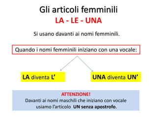 Gli articoli