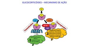 GLICOCORTICÓIDES – MECANISMO DE AÇÃO
 