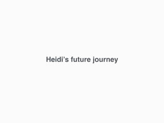 Heidi’s future journey
 