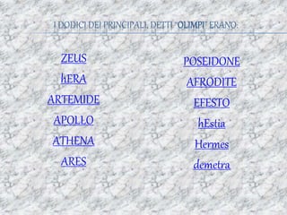 Gli dei dell'olimpo | PPT