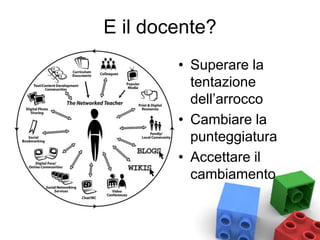 E il docente?
• Superare la
tentazione
dell’arrocco
• Cambiare la
punteggiatura
• Accettare il
cambiamento
 