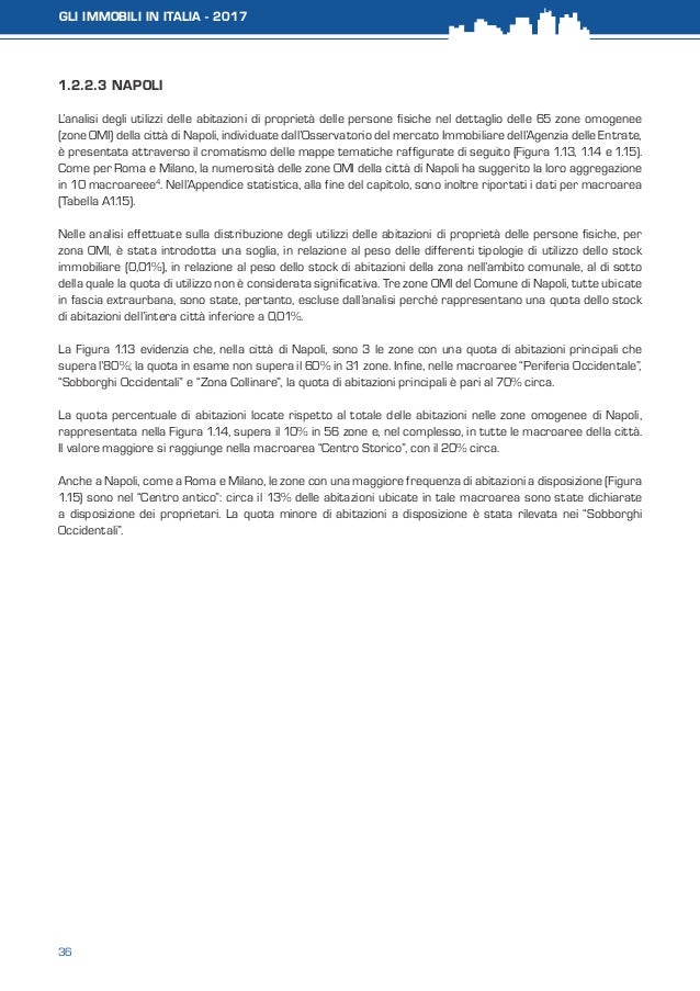 Gli Immobili In Italia Rapporto 2017 Mef Agenzia Entrate