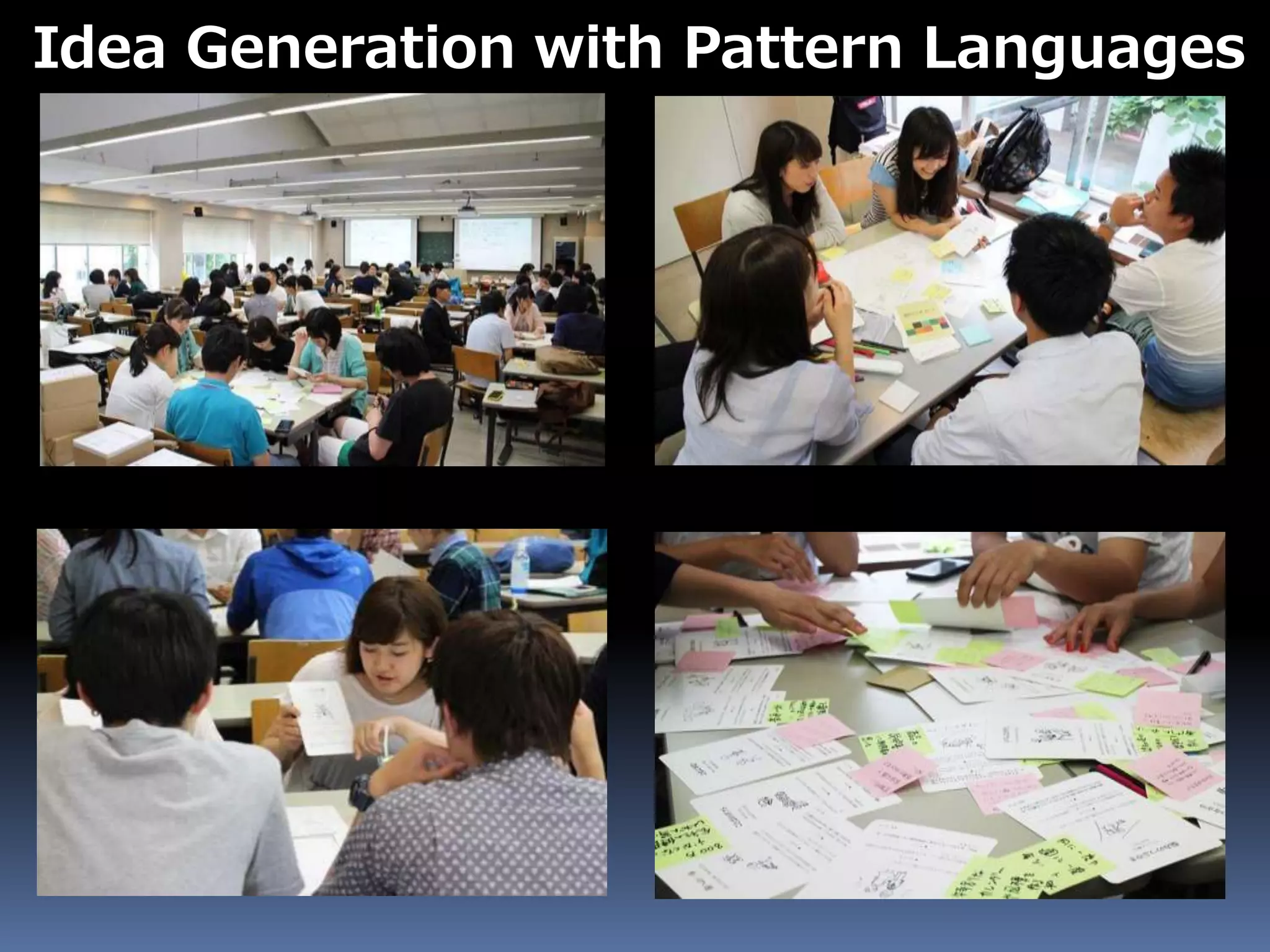Idea Generation with Pattern Languages
 