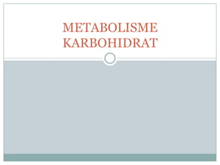 METABOLISME
KARBOHIDRAT
 