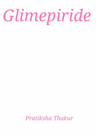 Glimepiride | PDF