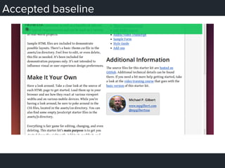 Accepted baseline
 