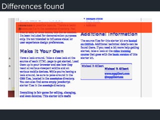 Diﬀerences found
 