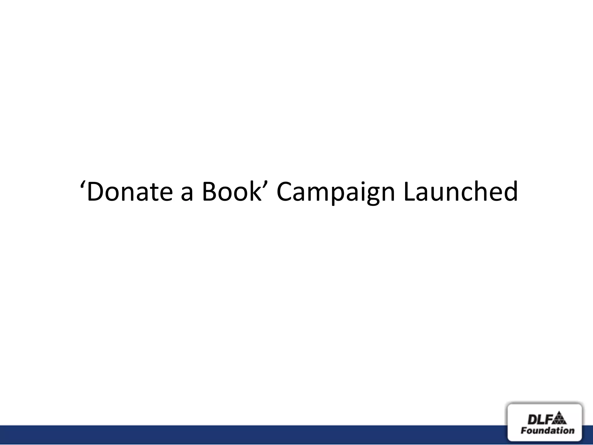 ‘Donate a Book’ Campaign Launched
 