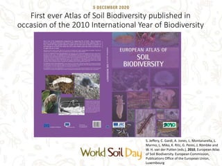 First ever Atlas of Soil Biodiversity published in
occasion of the 2010 International Year of Biodiversity
S. Jeffery, C. ...