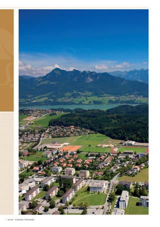 FOR AN INTERNATIONAL & SUCCESSFUL CAREER
                                                                                                            Education
                        With an increase in business travel, leisure time and disposable income, opportunities in hotel, tourism, event, sport and
                        entertainment are developing like never before. These dynamic sectors are currently the largest employers in the world
                        with growth forecasted to continue over the coming decades.

                        GLION INSTITUTE OF HIGHER EDUCATION
                        Located in Switzerland, GIHE welcomes each year over 1,800 students from more than 85 different countries. Glion offers
                        undergraduate, graduate and postgraduate programs that combine current industry knowledge with managerial skills and
                        personal development. Through its wide choice of curricula, students can choose the program that best answers their
                        professional goals and individual aspiration.

                        ACCREDITATION - RECOGNITION
                        Glion is accredited at university level by the Commission on Institutions of Higher Education (CIHE) of the New England
                        Association of Schools and Colleges (NEASC), www.neasc.org, in the United States. It is one of the six associations
                        recognized by the American department of education. Glion is recognized by the Swiss cantonal authorities of Fribourg.

                        FACULTY
                        More than 75 full-time and part-time faculty members of various nationalities convey their passion and experience to
                        our students. All have relevant academic credentials and/or extensive professional experience. They are encouraged to
                        be active members of professional associations and are required to regularly update their subject knowledge through
                        scholarly research.

                        INTERNSHIPS
E D U C A T I O N




                        Programs at GIHE include one or two internships of 3 to 6 months in a professional environment. Internships provide
                        students with the opportunity to apply their theoretical knowledge to real situations and thus develop their analytical
                        competences and acquire business acumen. Through these valuable experiences, young graduates bring immediate
                        added value to hiring employers.

                        CAREER DEVELOPMENT DEPARTMENT
                        Our career development department is very active in helping students secure employment upon graduation. Each
                        semester, key recruiters from over 30 international companies come on campus to recruit future graduates. They include
                        hotel chains such as Accor, Four Seasons, Hyatt International, financial Institutions such as JP Morgan as well as Event,
                        Sport and Entertainment organizations.

                        LIBRARY RESOURCES – RESEARCH
                        Each campus has its own library offering over 11,000 books and more than 15,000 online publications. Our professional
                        librarians assist students in their academic research and in finding information. Adjacent to each library is a study room that
                        offers the perfect setting to undertake research and group study.

                        INFORMATION TECHNOLOGY
                        Both campuses benefit from a wireless environment which offers convenience and ease of access to students. This is why
                        students are required to have a laptop so they can work and access the Institution’s Intranet, Internet or their e-mails
                        regardless of their location. They may bring their own laptop provided it meets the required specifications or they can
                        purchase it through the school.

                        INTAKES
                        Intakes are twice a year, in January/February and in July/August.




                           Industry hiring managers rank Glion among
                           the top three hospitality schools in the
                           world for an international career.
                                             Source: TNS, UK - Global Research 2007




                    2
 