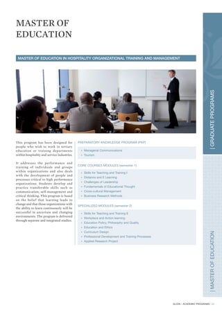 Glion - Academic programs