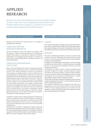 Glion - Academic programs