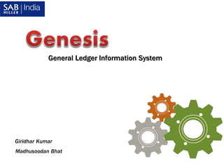 General Ledger Information System
Giridhar Kumar
Madhusoodan Bhat
 