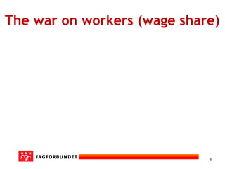6
The war on workers (wage share)
 