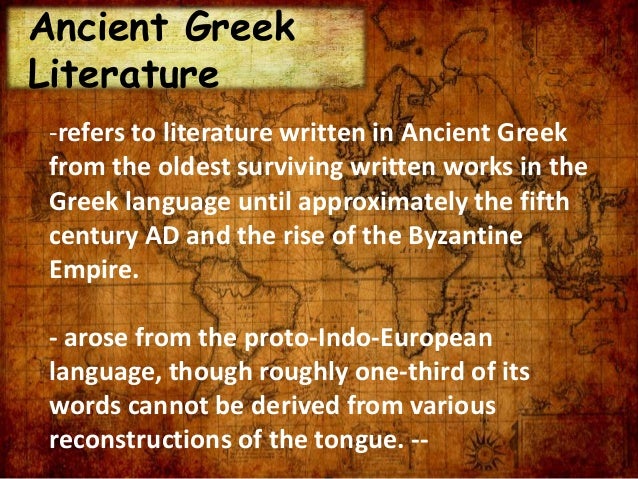 greek literature oldest works of literature