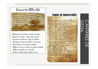 CANTARESDE
GESTA
Cantar de Roncesvalles
 