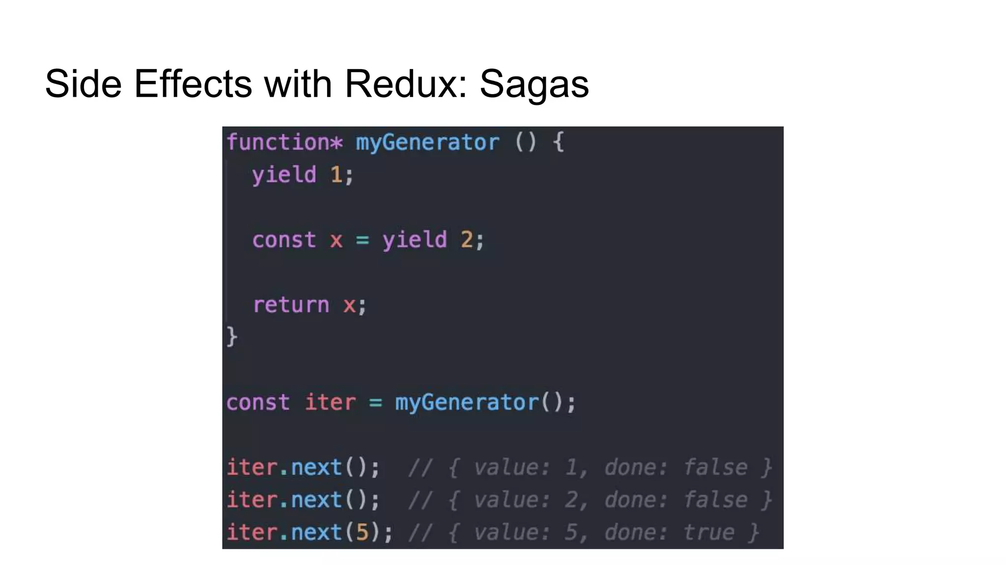 Side Effects with Redux: Sagas
 