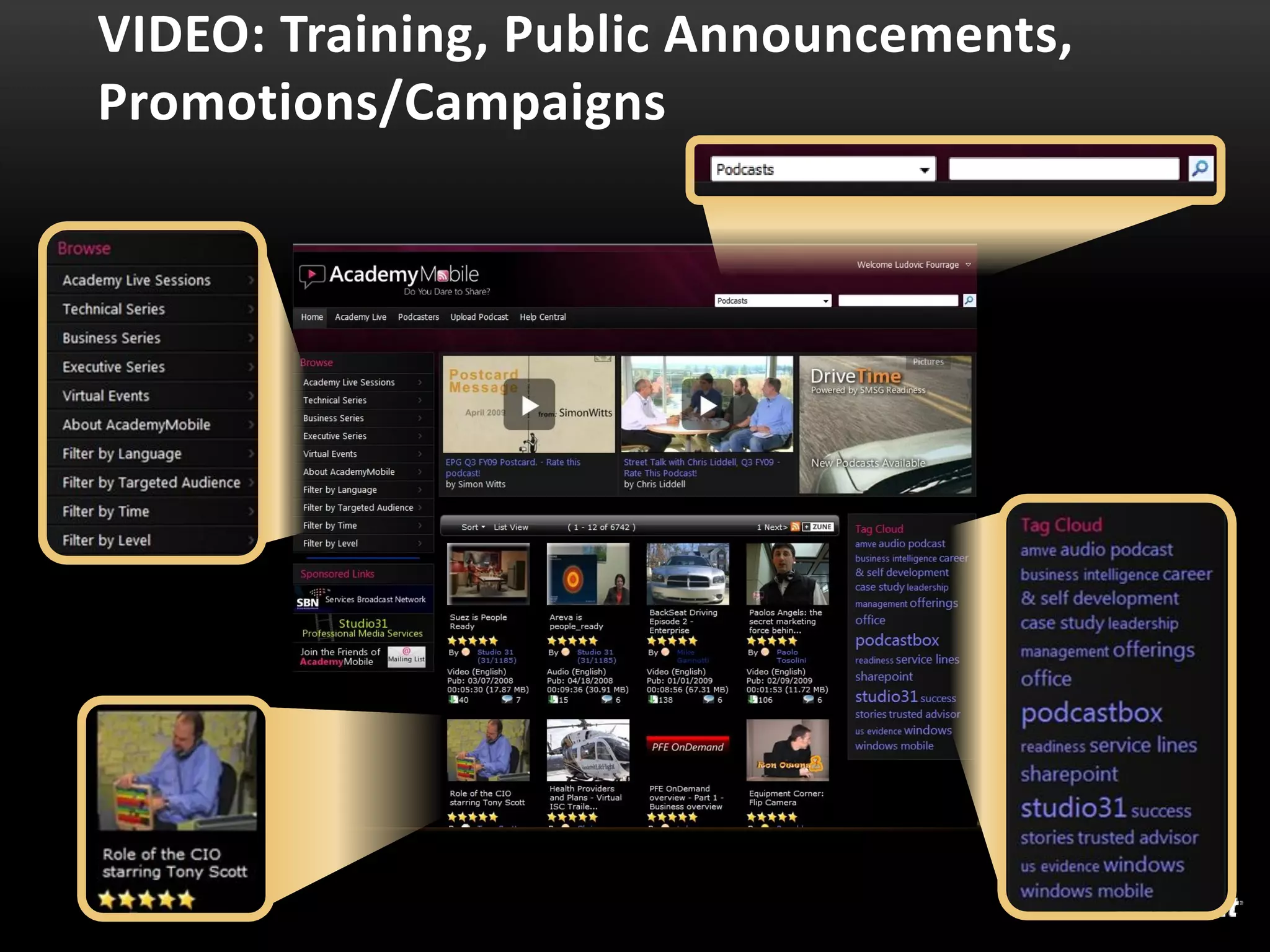 VIDEO: Training, Public Announcements,
Promotions/Campaigns
 