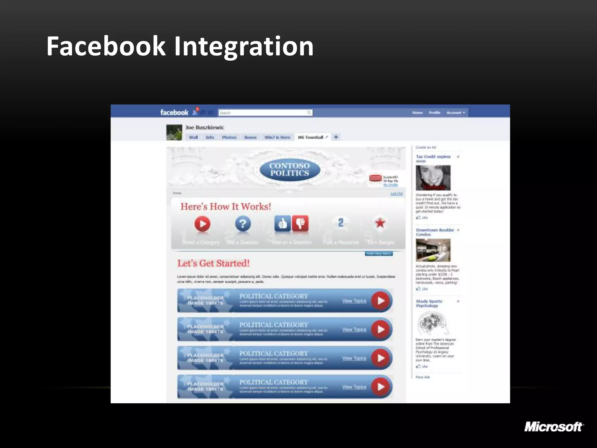 Facebook Integration
 