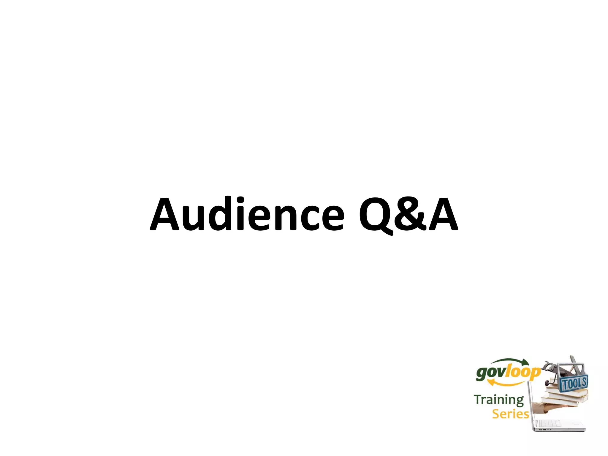 Audience Q&A
 