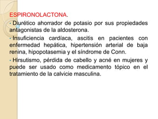DEXAMETASONAFARMACOCINETICA Y FARMACODINAMIA:Es una hormona corticosuprarrenal, con acciones antiinflamatoria e inmunosupresora muy elevadas y escasa acción mineralocorticoide. Reduce la vasodilatación, disminuye el exudado del fluido, la actividad leucocitaria, etc.Luego de su administración oral, se absorbe bien por el tracto gastrointestinal alcanzando una biodisponibilidad del 77%. Su vida media es de aproximadamente 3 horas.  Dexametasona se elimina por vía renal. Su absorción depende de varios factores como el vehículo, la integridad de la barrera epidérmica, etc.DOSIS:La dosis inicial varía de 0.75 a 9 mg en un día,  dependiendo de la enfermedad.