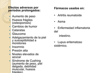 GLUCOCORTICOIDESHormonas excretadas por las glándulas suprarrenales o productos sintéticos que actúan sobre la gluconeogénesis, de manera que elevan la glucemia.