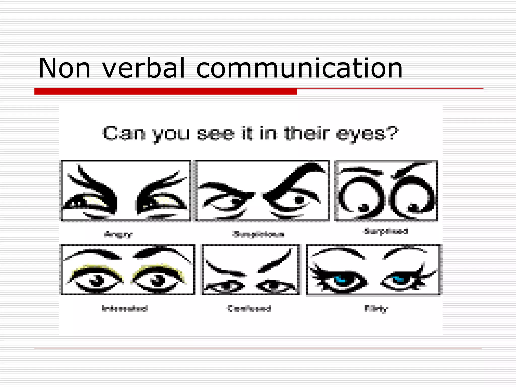 Non verbal communication 