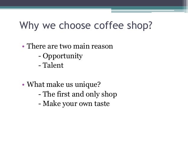 Bakery coffee shop business plan