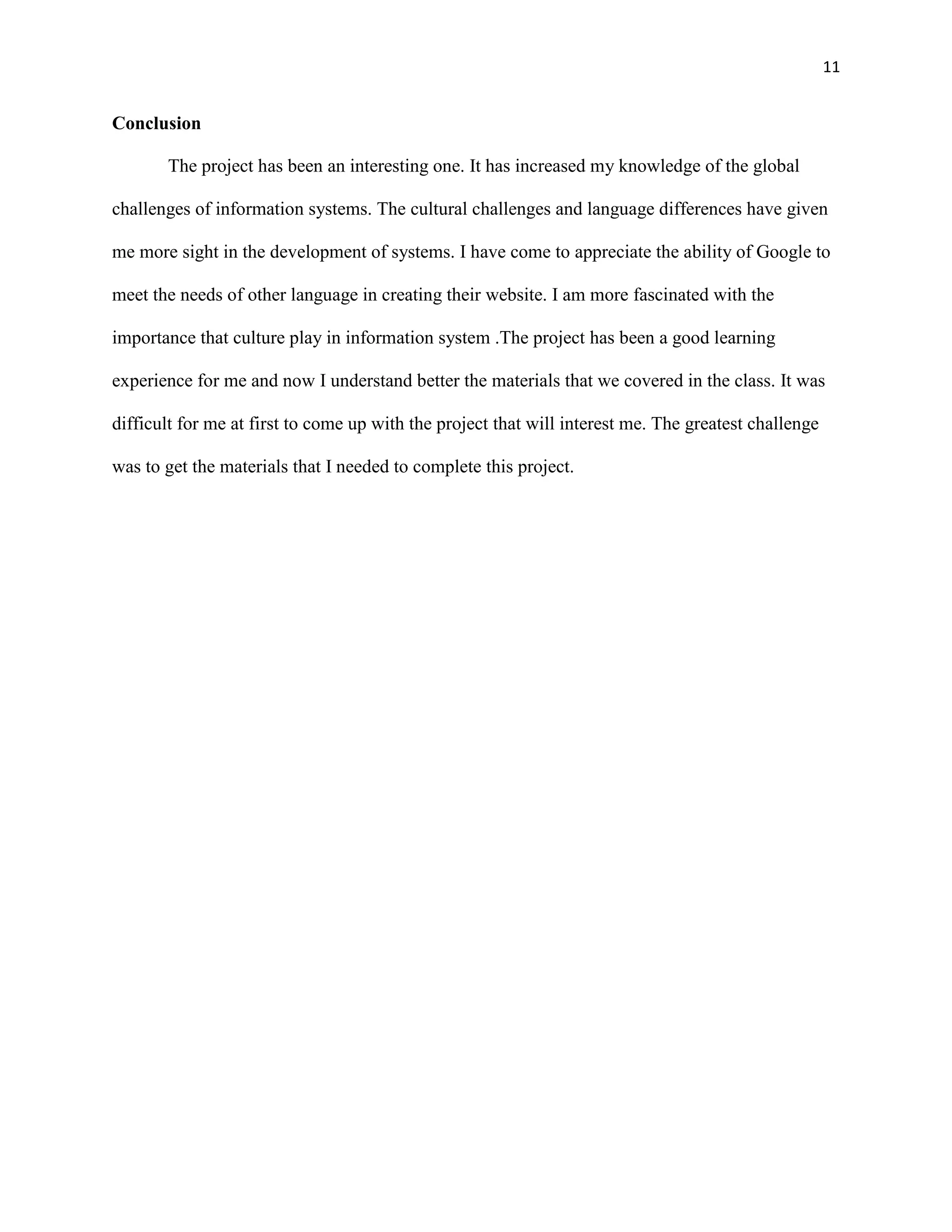 Global challenges in information systems Spring 2009, BIS 221 Mr ...