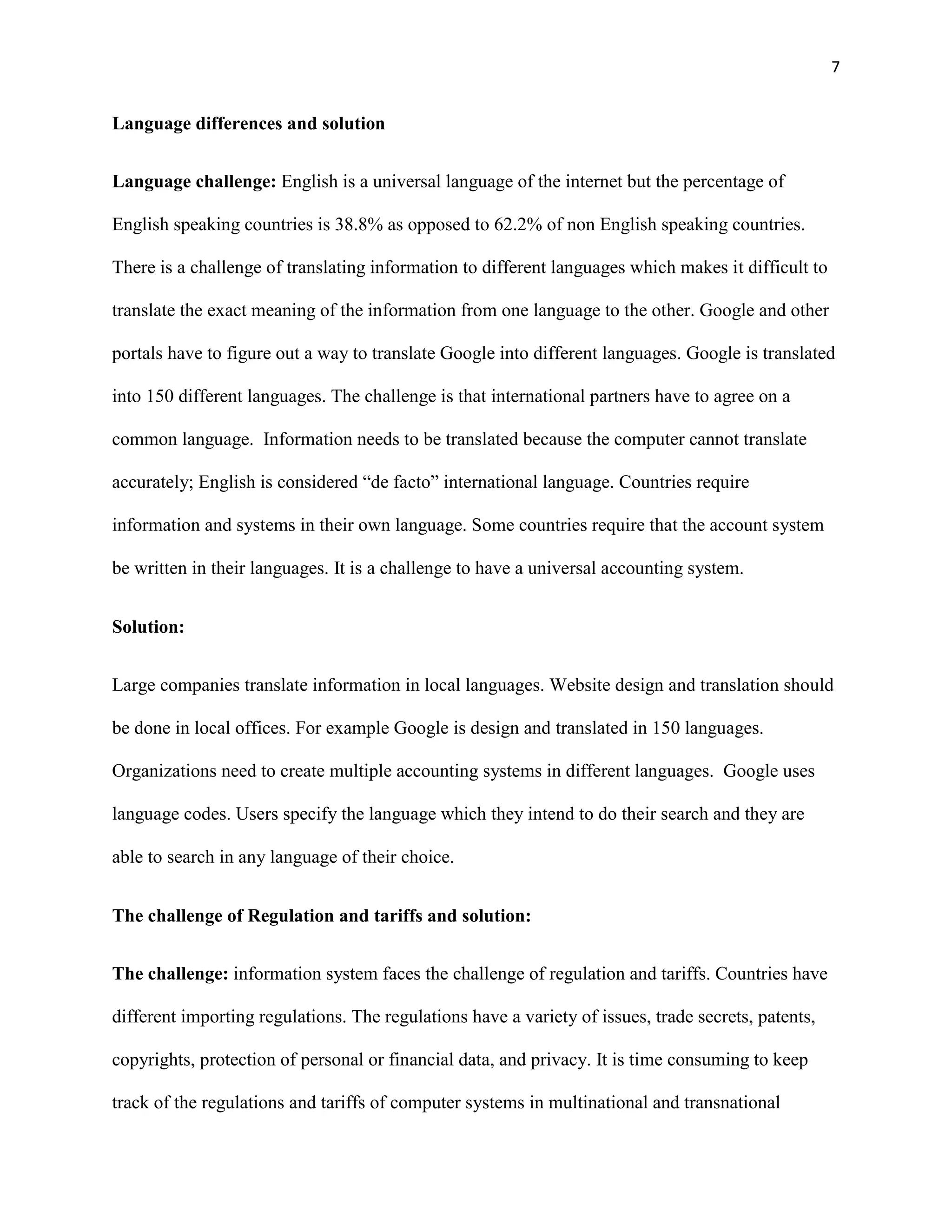 Global challenges in information systems Spring 2009, BIS 221 Mr ...