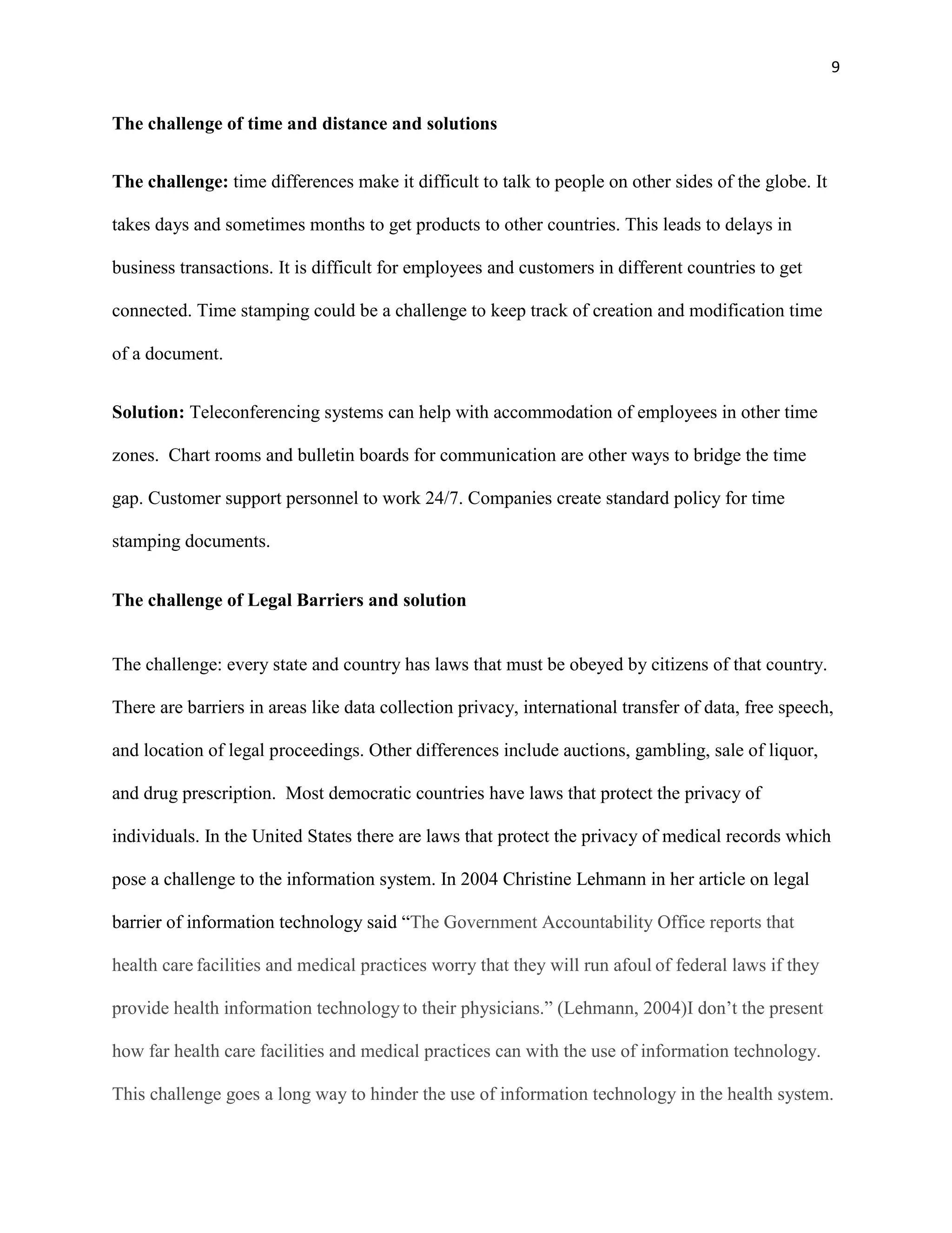 Global challenges in information systems Spring 2009, BIS 221 Mr ...