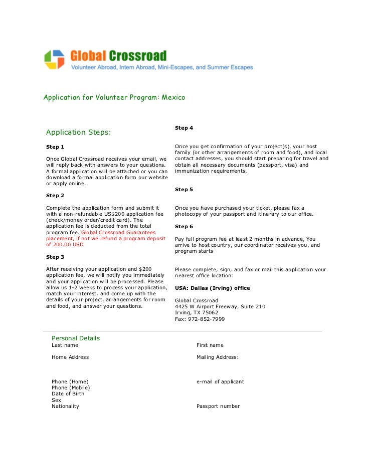 Global crossroad application volunteer mexico Global crossroad application volunteer mexico