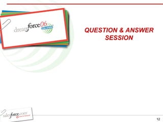 QUESTION & ANSWER SESSION 