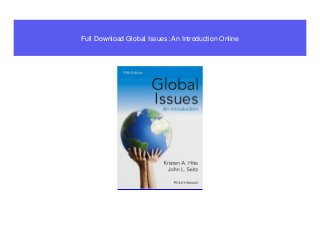 Full Download Global Issues: An Introduction Online
 