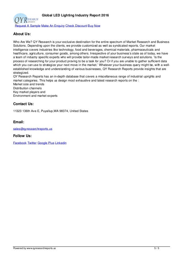 Detailed Examination Of Global Led Lighting Industry Report 2016