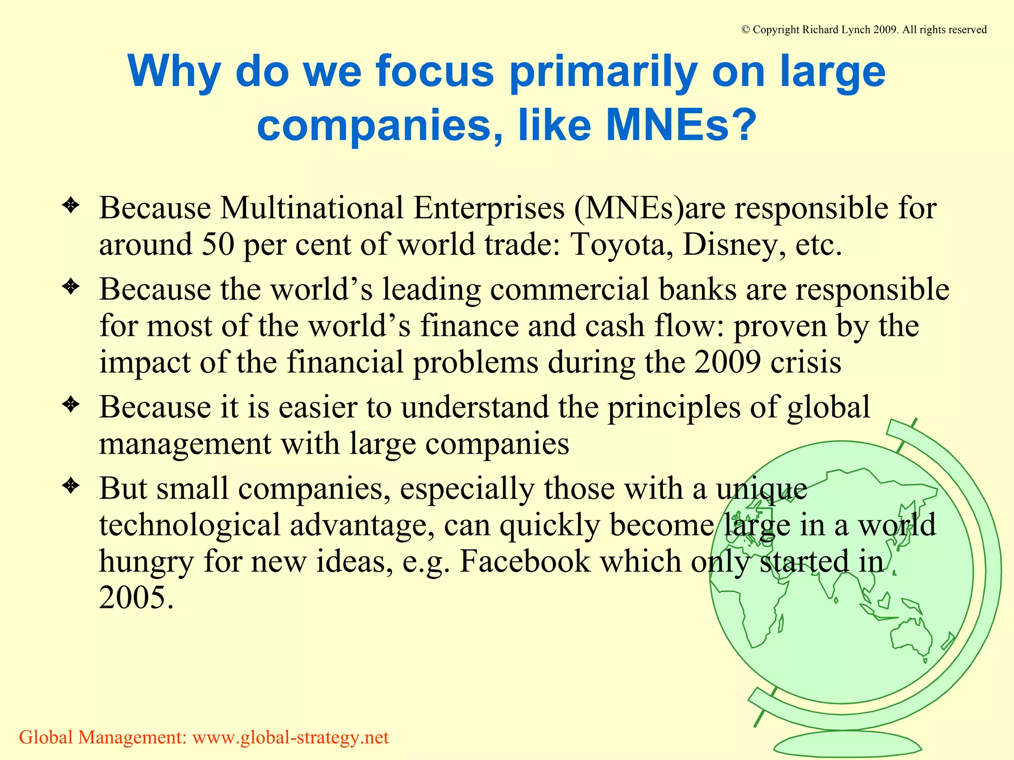 Multinational Management Global Management 1 | PPT