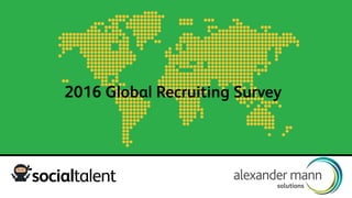 2016 Global Recruiting Survey
 