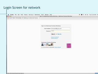 Login Screen for network 