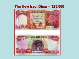 The New Iraqi Dinar = $25,000 