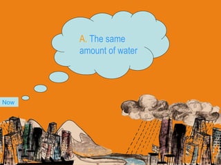 Now A.  The same  amount of water 